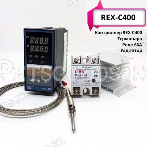 Контроллер REX C400-V*AN с реле 60A и радиатором