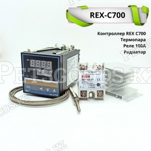 Контроллер REX-C700 V-AN с реле 100A и радиатором