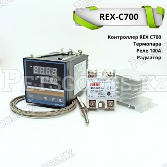 Контроллер REX-C700 V-AN с реле 100A и радиатором