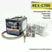 Контроллер REX C700-FK02 с реле 80A и радиатором